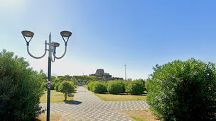 Vista panoramica Torre Talao Scalea e area Villa Comunale oggetto di riqualificazione