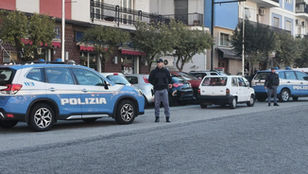 Posto di blocco della polizia a Cosenza