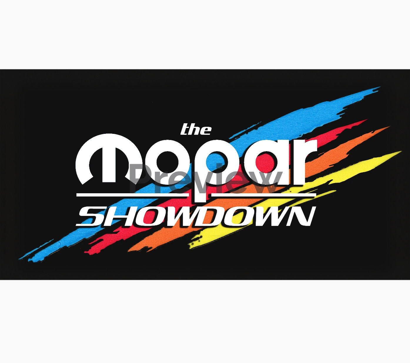 Mopar Showdown Splash Retro 4 Foot Vinyl Banner