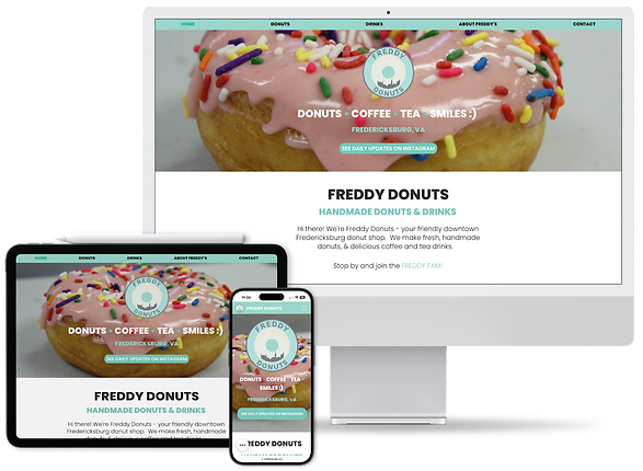 Freddy Donuts 3 Device Mockup