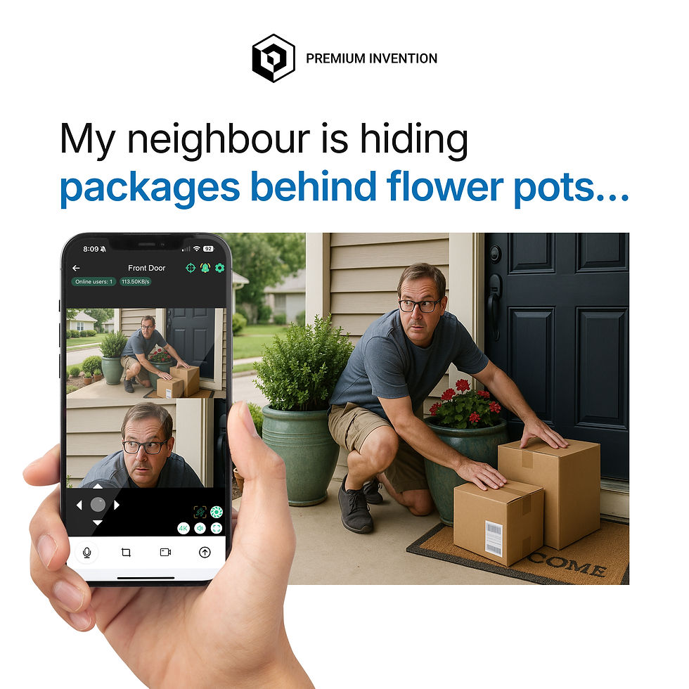 My neighbour is hiding packages behind flower pots….jpg
