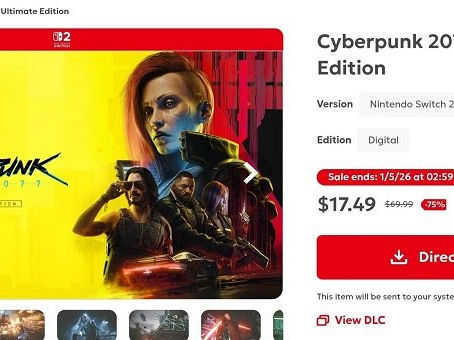 CD Projekt Red comete erro em promoção e vende Cyberpunk 2077 para Switch 2 por R$ 90