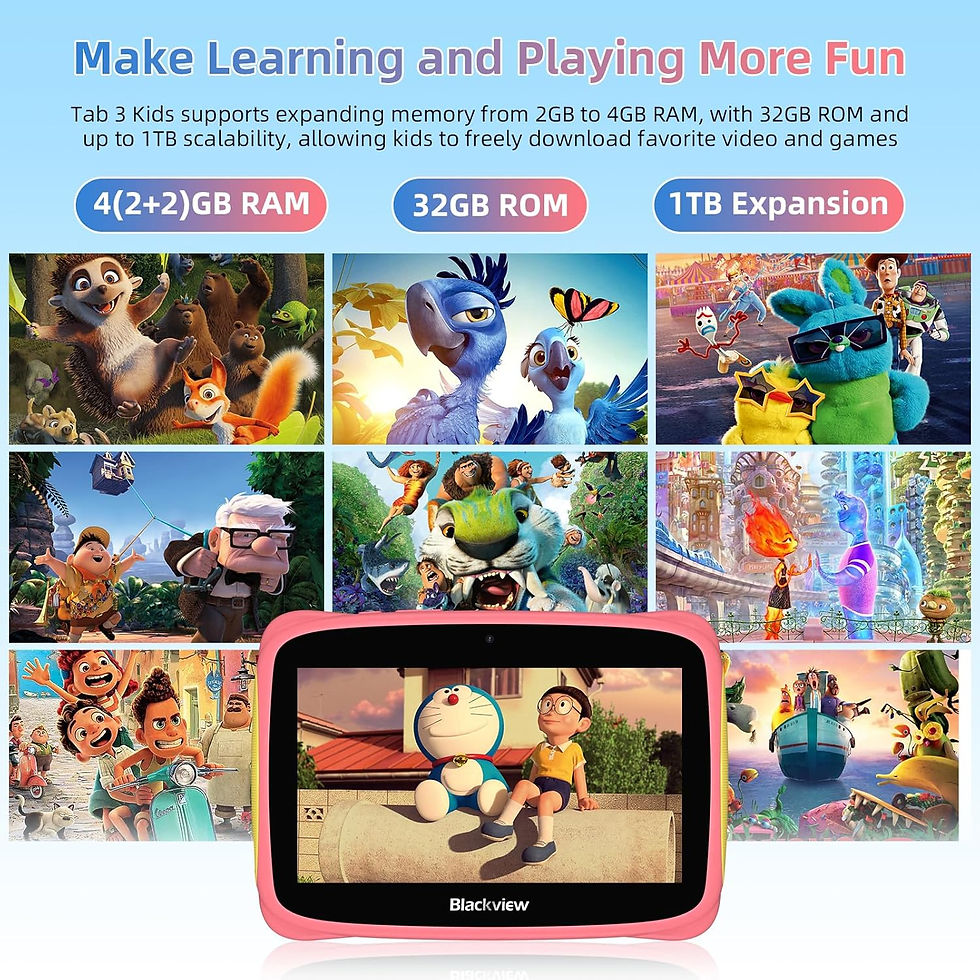 Miniatura: Blackview Tab 3 Kids Edition 2+2GB/32GB Rosa - Tablet para Niños