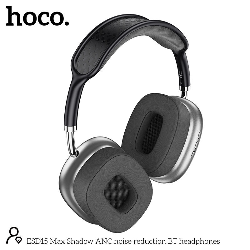 Miniatura: Audifonos Bluethoot Hoco Esd15 Max Con Anc- negro gris