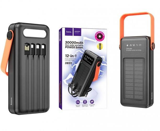 Power bank hoco 30000 mha solar 