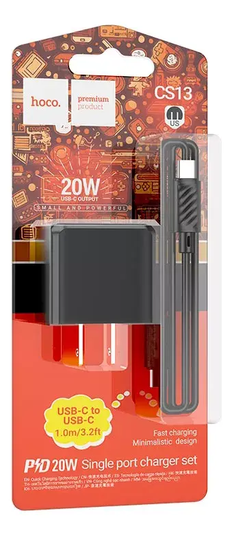 Miniatura: Cargador De Pared Hoco 20w Cs13 Usb C A Usb C
