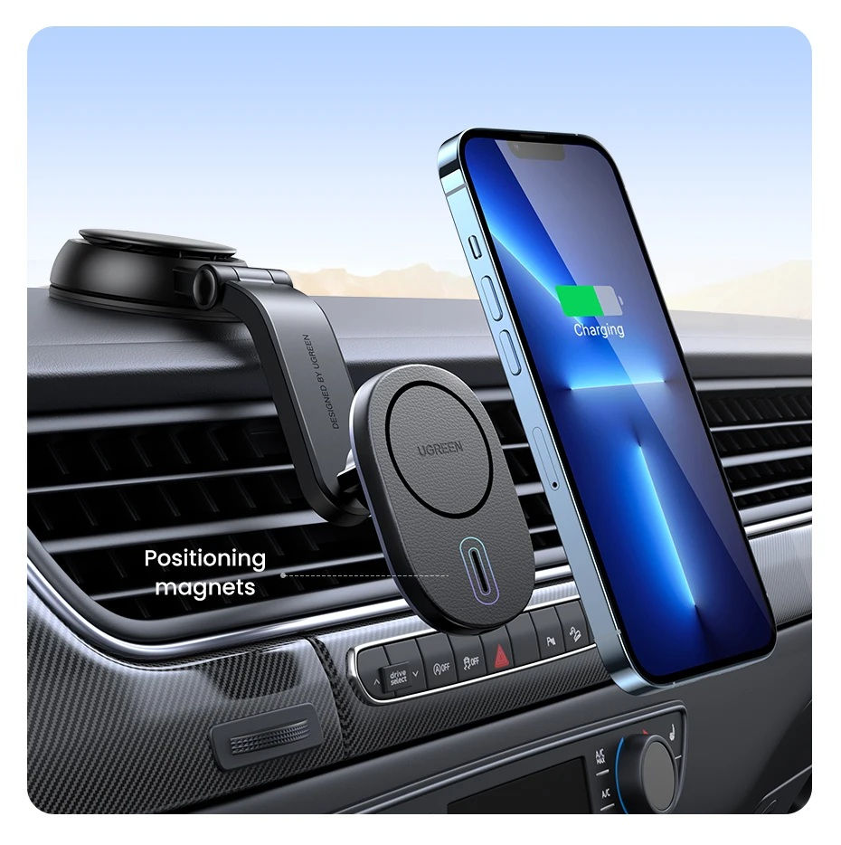 Miniatura: Soporte Para Auto Con Carga Inalambrica UGREEN CD345
