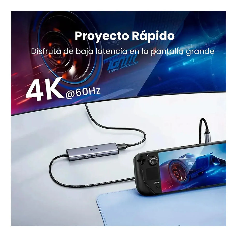 Miniatura: Adaptador Hub Ugreen 6 En 1 Display Port Dp 4k60hz Pd 100w CM511-75586