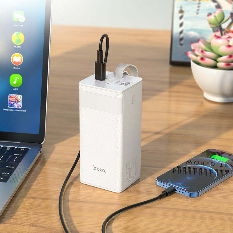 Miniatura: Power Bank 50000 mha LED Display Carga Rápida 22.5W HOCO J86A - negro
