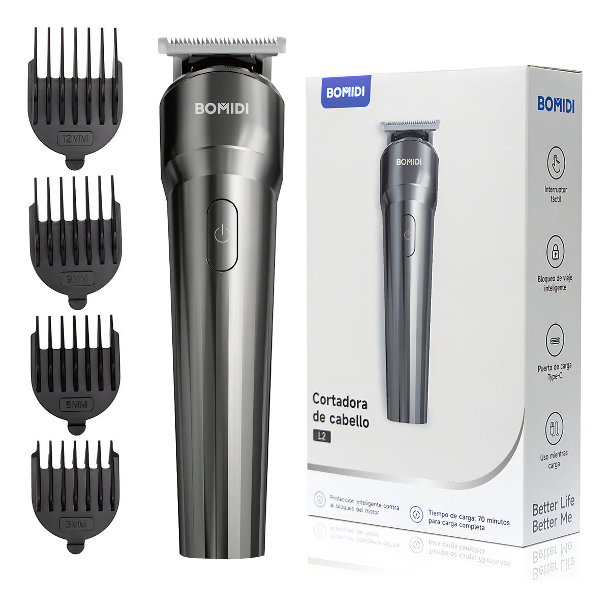 Precisión profesional desde casa con la Cortadora de Cabello Bomidi L2