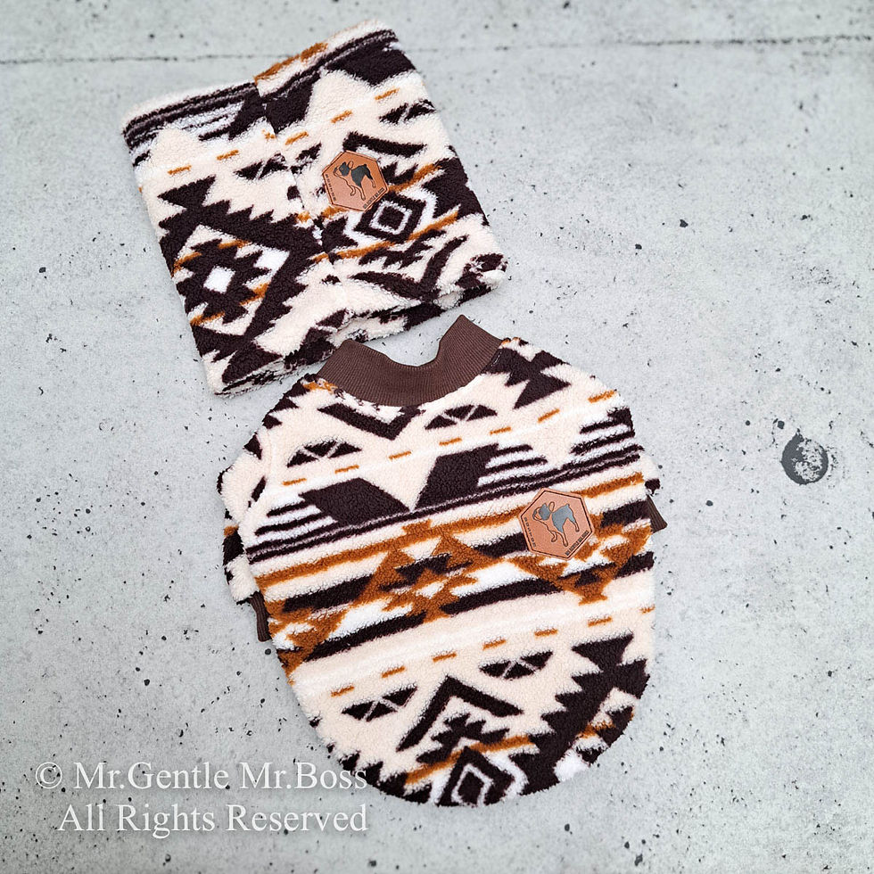サムネイル： 耳までぬくぬくNeck Wamer　チマヨ柄　Deep Brown