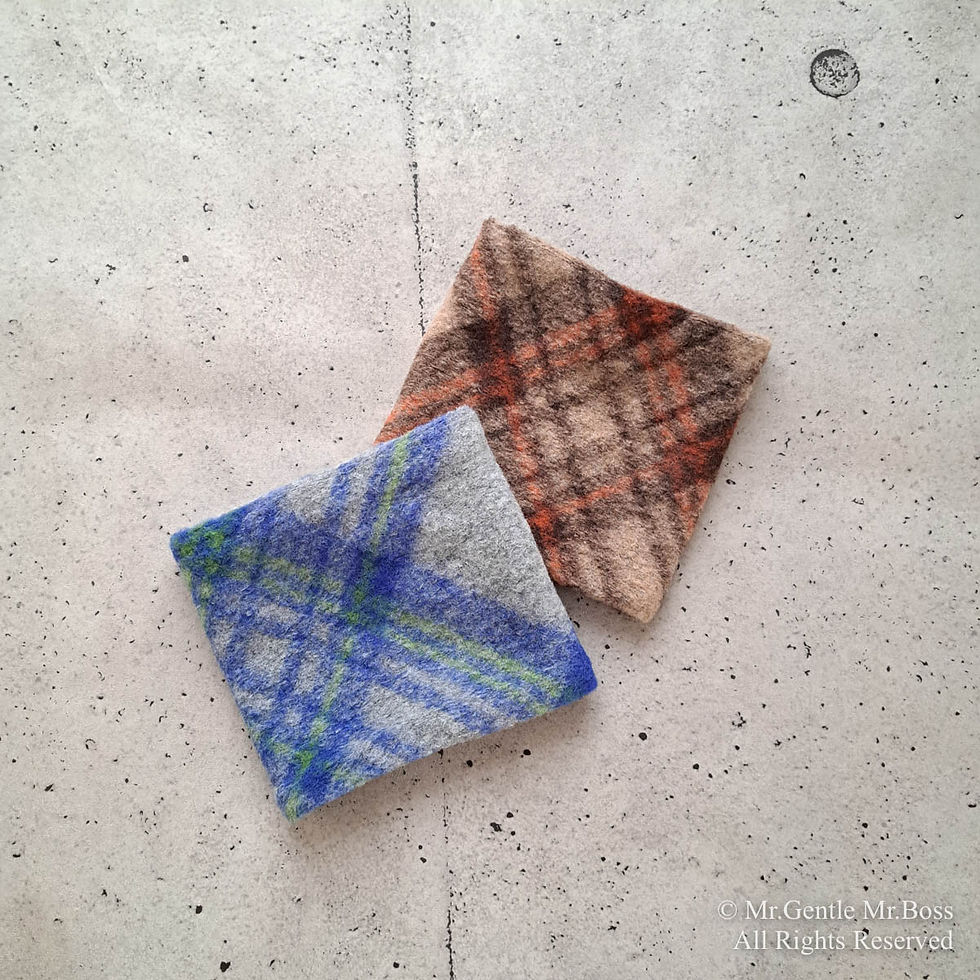 サムネイル： 耳までぬくぬくNeckWamer タータンチェック柄　Brown x Orange