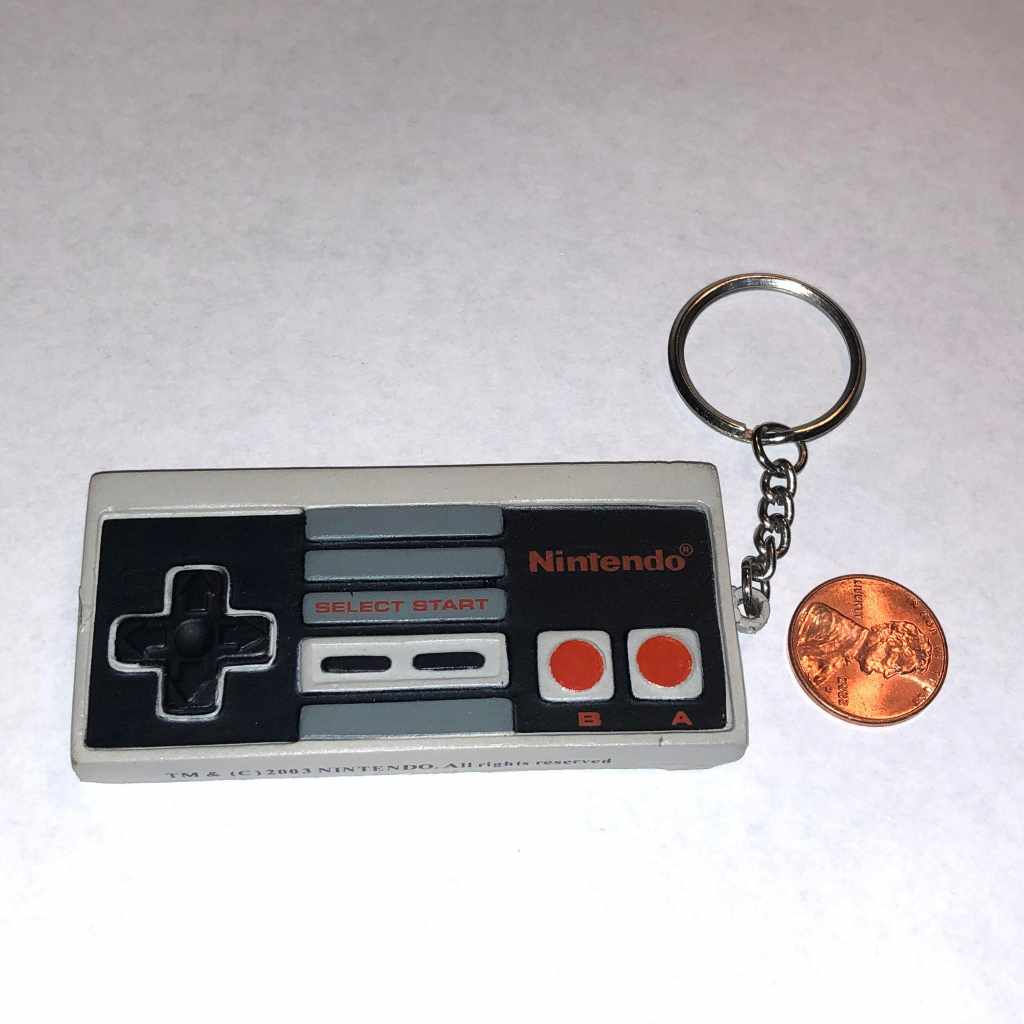 Official Nintendo NES Controller Rubber Keychain - 2003