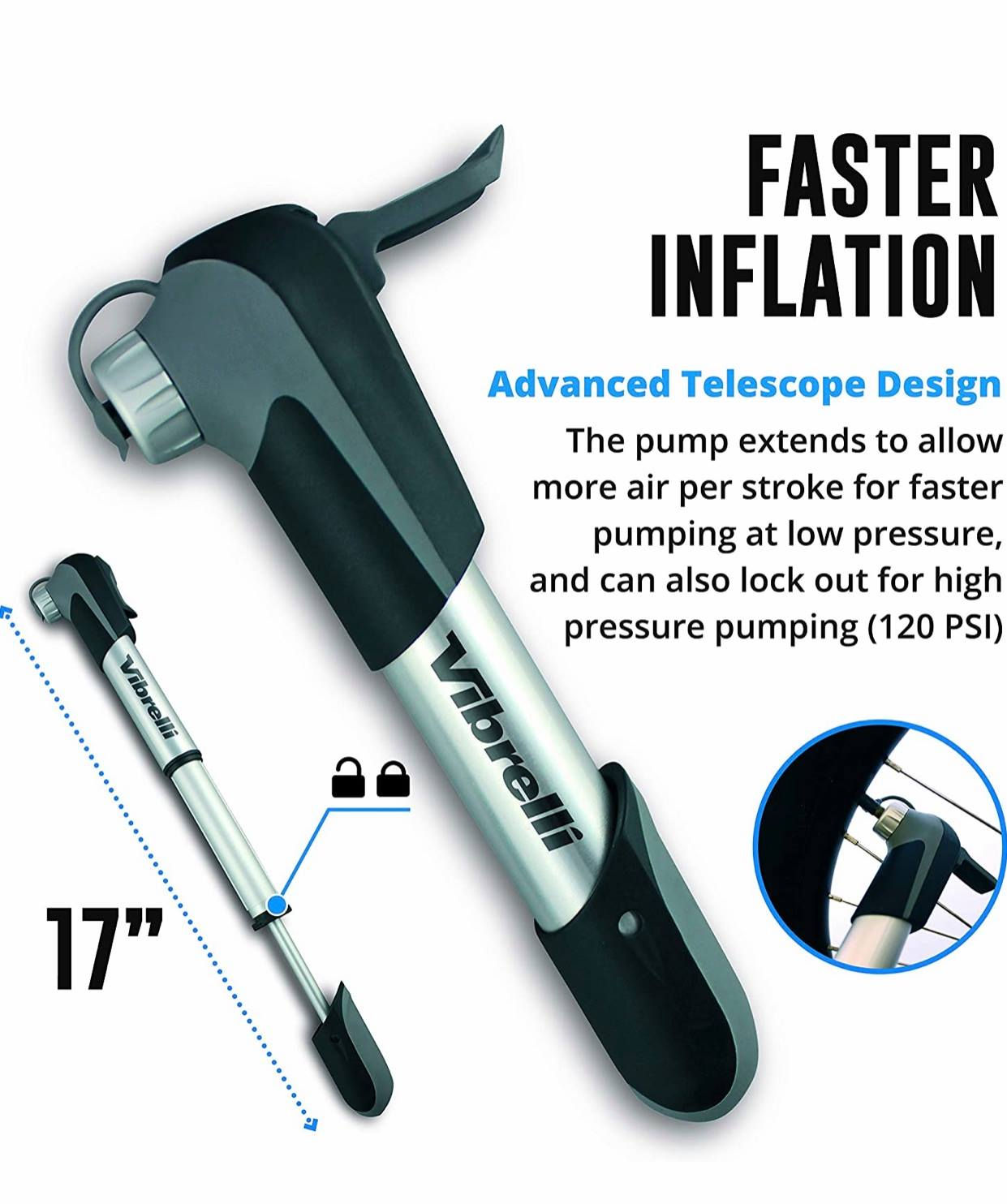 Vibrelli Mini Bike Pump