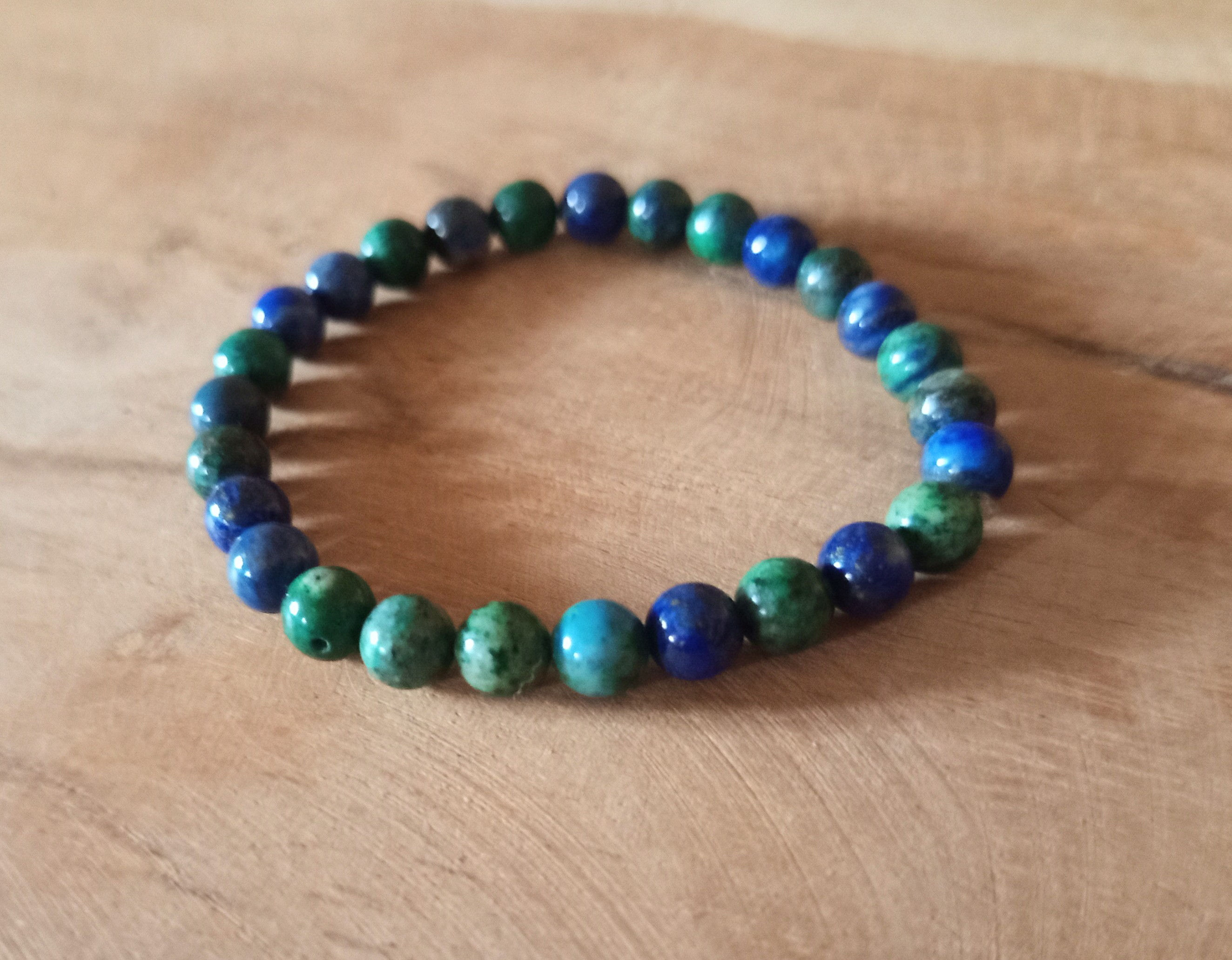 Bracelet Azurite/Malachite/Chrysocolle