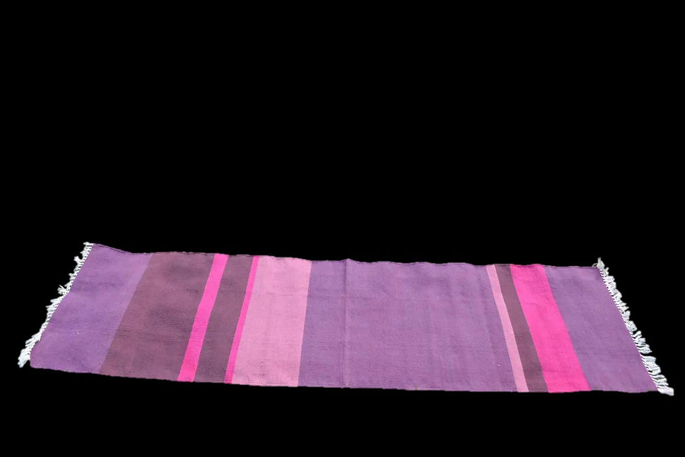 Thumbnail: Handwoven cotton Floor Yoga Meditation Prayer Rug
