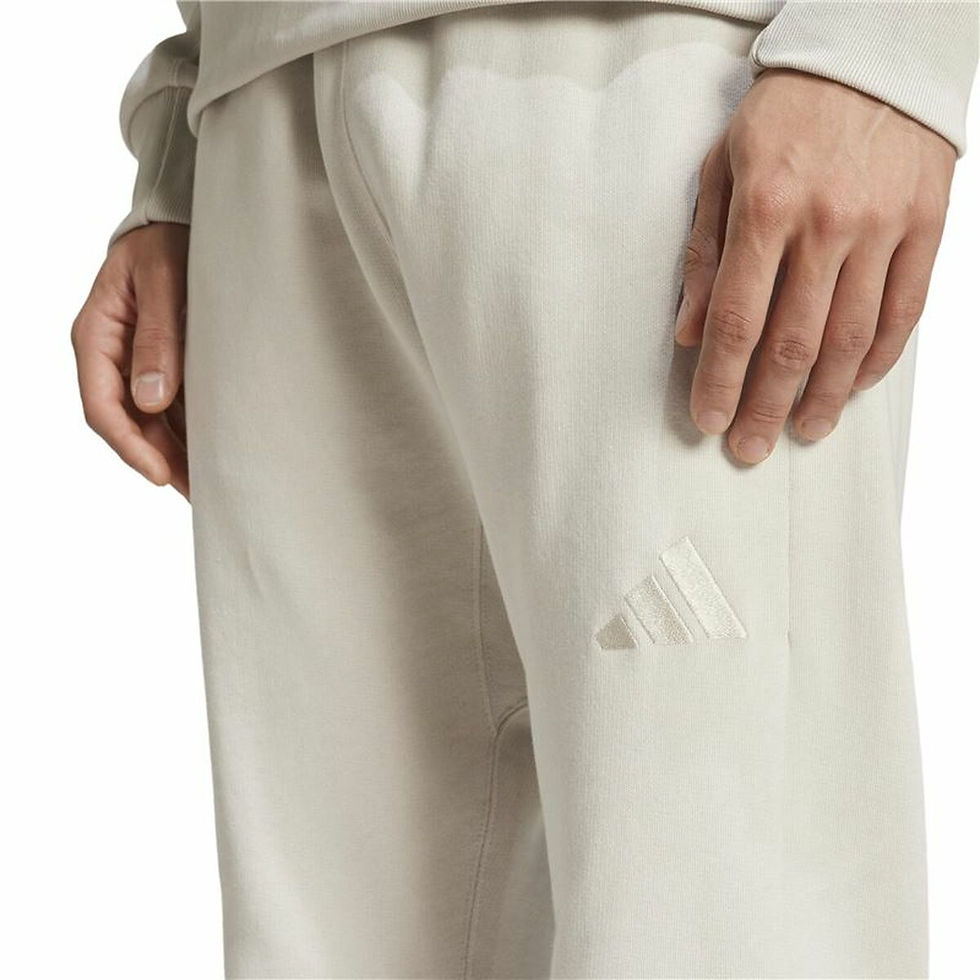 Thumbnail: Long Sports Trousers Adidas All Szn French Terry Regular Tapered White Beige Men