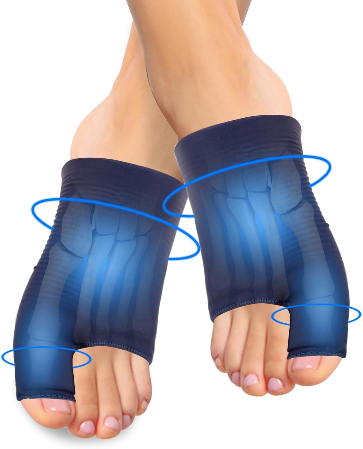 1 Pair Big Toe Foot Ice Pack for Gout Pain Relief, Reusable Blue Toe Ice Pack Wr