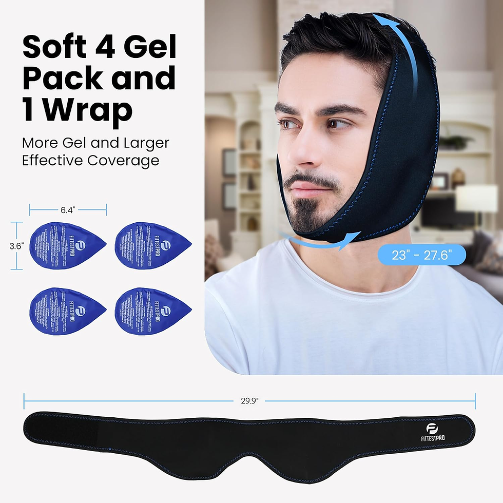 Thumbnail: Fittest Pro Wisdom Teeth Ice Pack Head Wrap Jaw Ice Pack for Face Oral Surgery, 