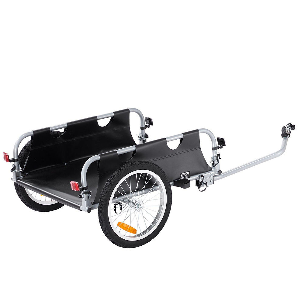Thumbnail: VEVOR Bike Cargo Trailer, 100 lbs Load Capacity, Heavy-Duty Bicycle Wagon Cart
