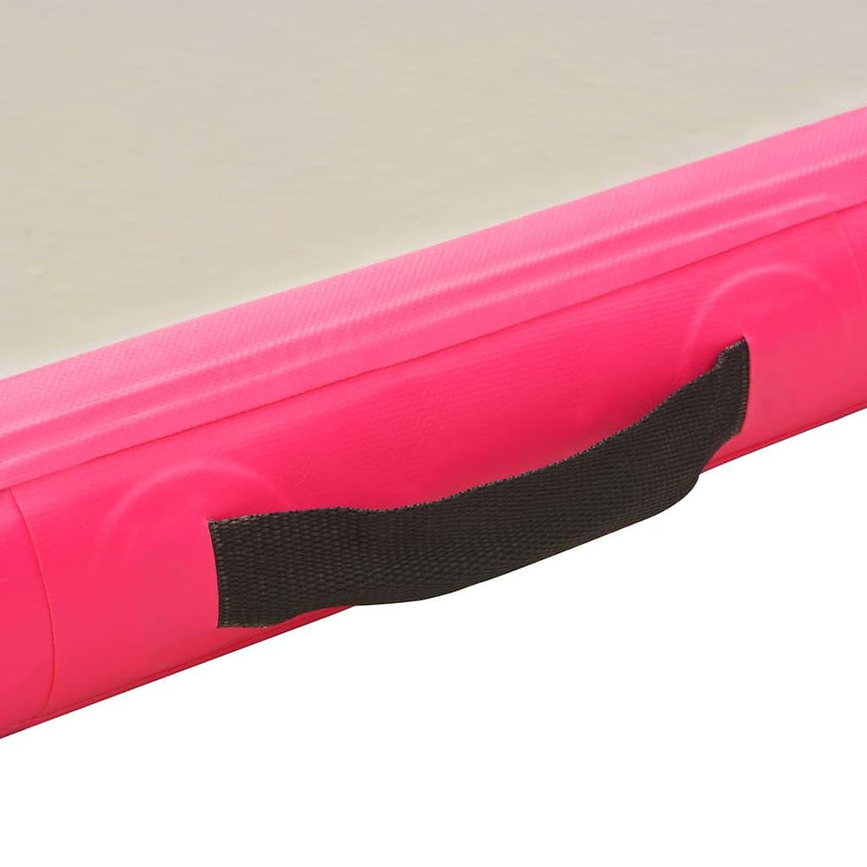 Thumbnail: vidaXL Inflatable Gymnastics Mat with Pump 157.4"x39.3"x3.9" PVC Pink