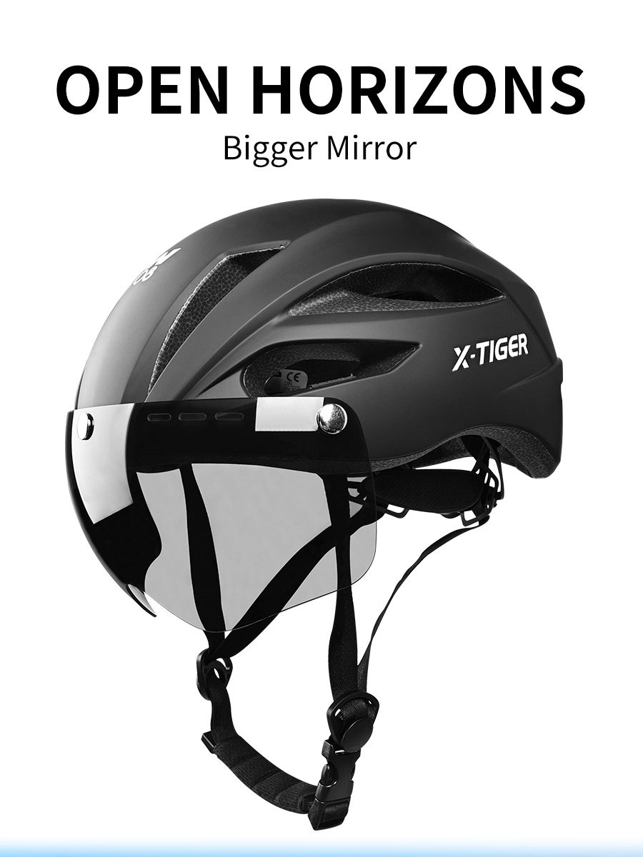 Thumbnail: X-TIGER Cycling Helmet Lightweight One-piece Helmet Breathable With Magnetic Gog