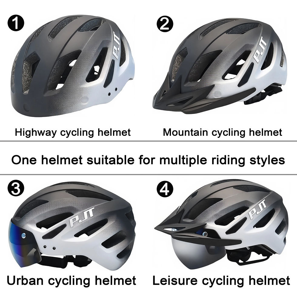 Thumbnail: PJT 4 in 1 Bike Helmet Adult Bike Helmet Dual Mode Goggle MTB Road Cycling Helme