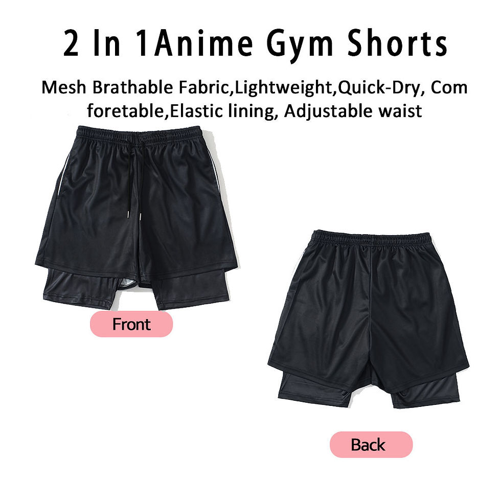 Thumbnail: Men's Running Tracksuit Anime Print Training Fitness Sportswear Set Compression 