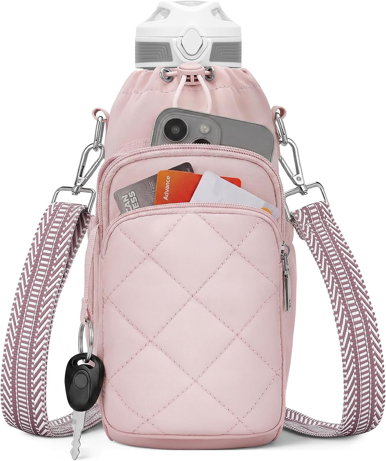 SYTRAH Water Bottle Bag Crossbody，Insulated Holder Purse