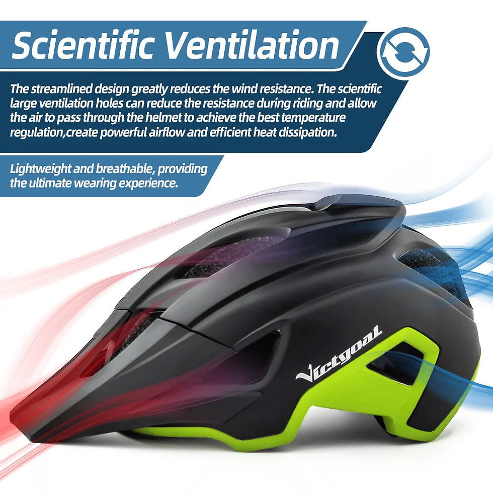 Thumbnail: LED Bike Helmet Magnetic Goggles Sun Visor Green