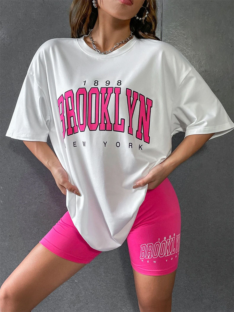 Thumbnail: Europe and the United States Can Wear a Casual Suit WOMEN'S Pajamas Loose T-shir