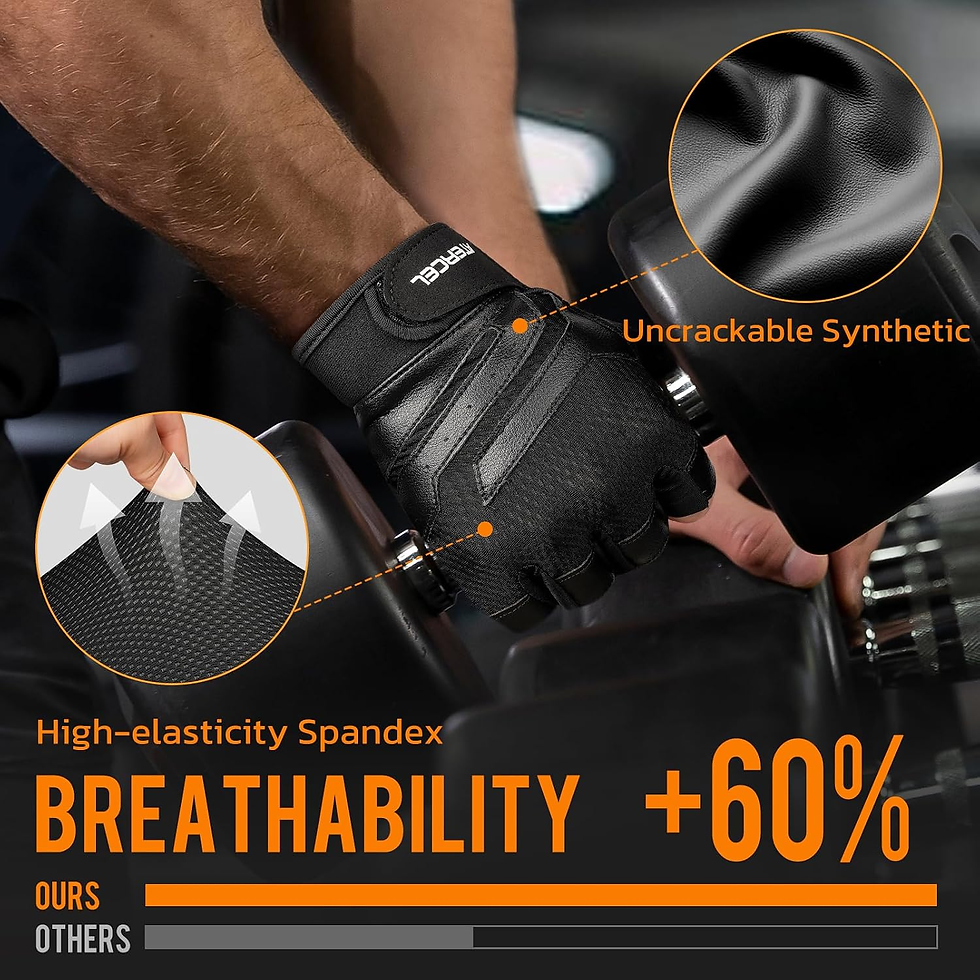 Thumbnail: ATERCEL Gym Workout Gloves for Men and Women, Weight Lifting Gloves with Excelle