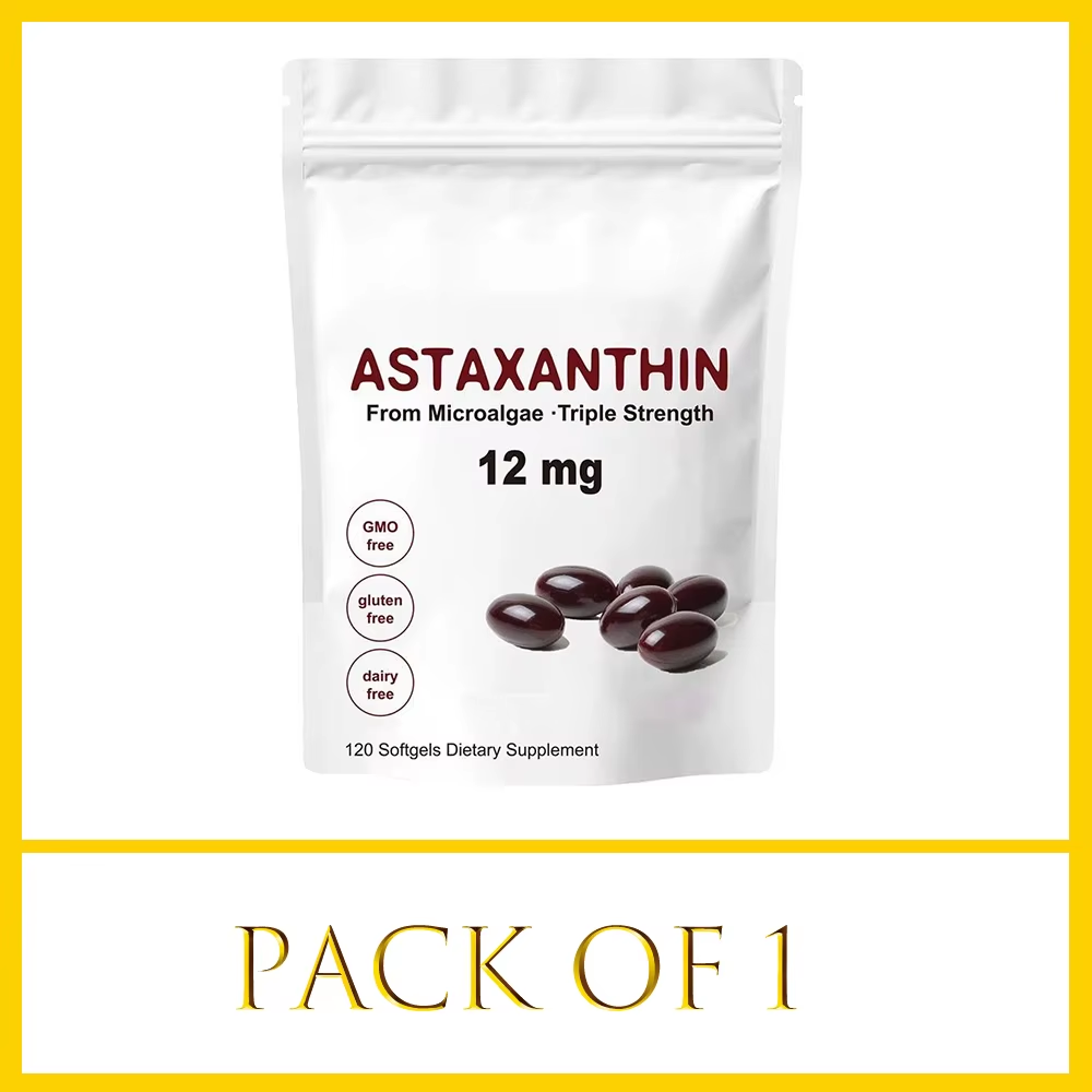 Premium Astaxanthin Capsules Antioxidant Supplements Supports Eye, Joint, Intern