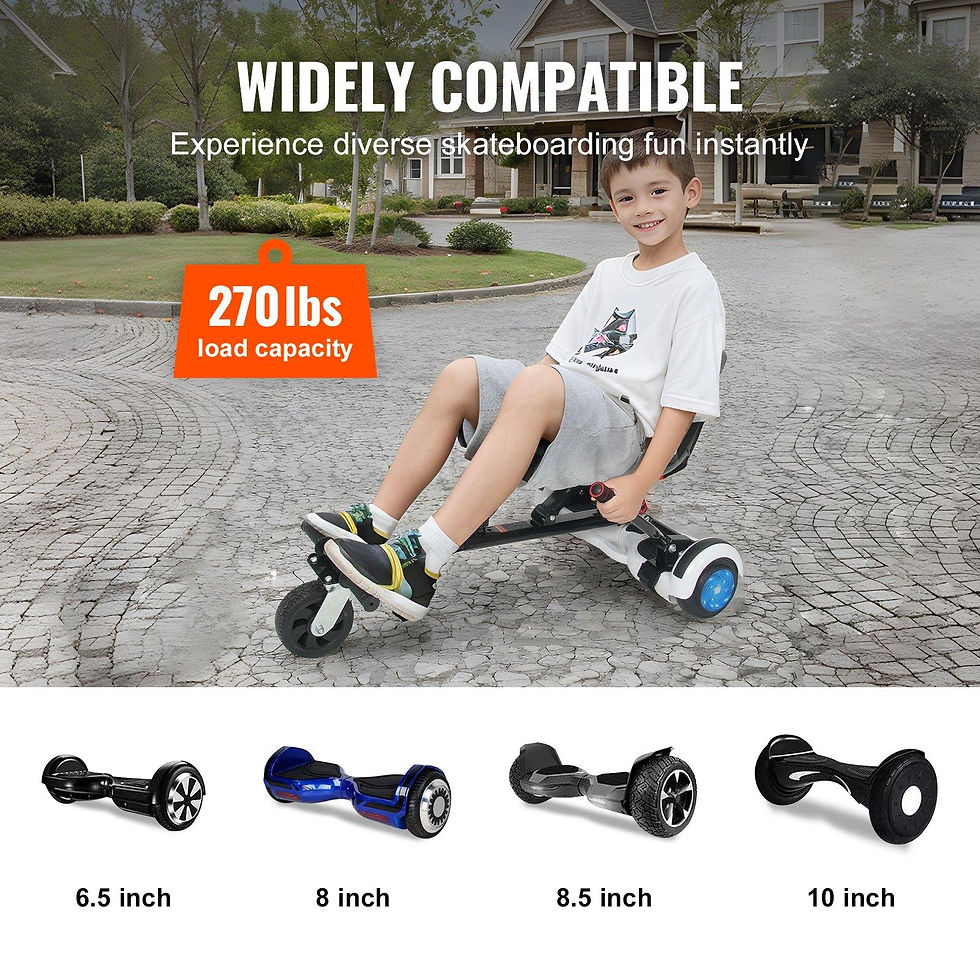 Thumbnail: VEVOR Hoverboard Seat Attachment, for 6.5" 8" 8.5" 10" Hoverboards, Dual Shock