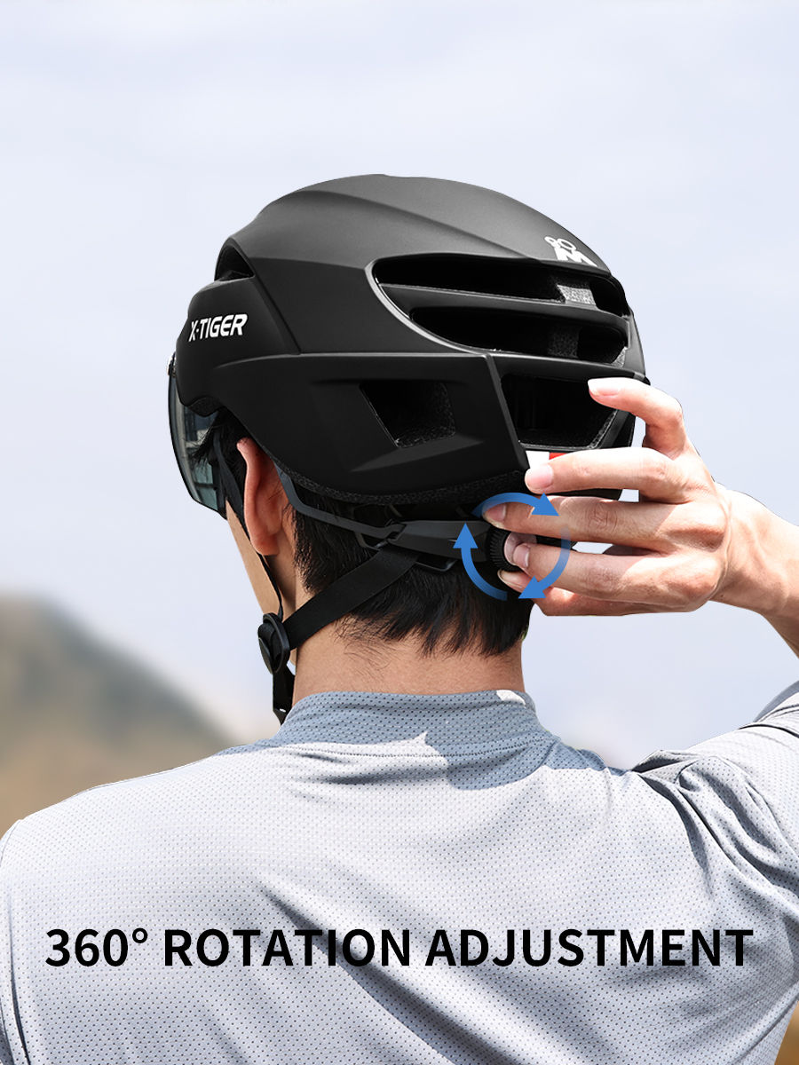 Thumbnail: X-TIGER Cycling Helmet Lightweight One-piece Helmet Breathable With Magnetic Gog
