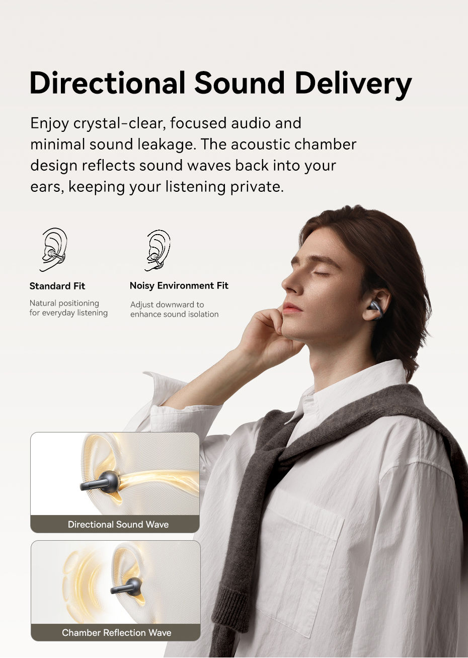 Thumbnail: Baseus MC1 Pro Ear Clip Wireless Earphones Bluetooth 6.0 Hi-Res Ultra Open Earbu