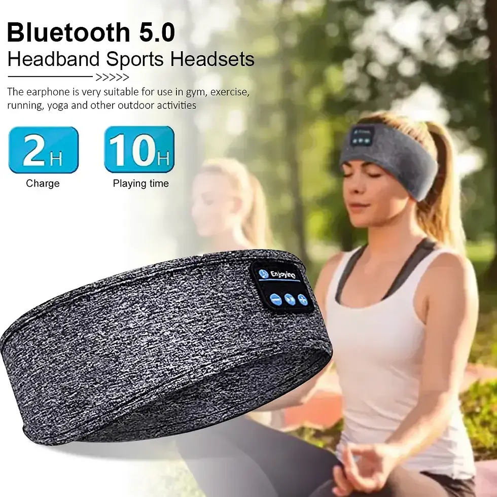 Thumbnail: Wireless Bluetooth 5.0 Earphones Sleeping Eye Mask Music Player Headband