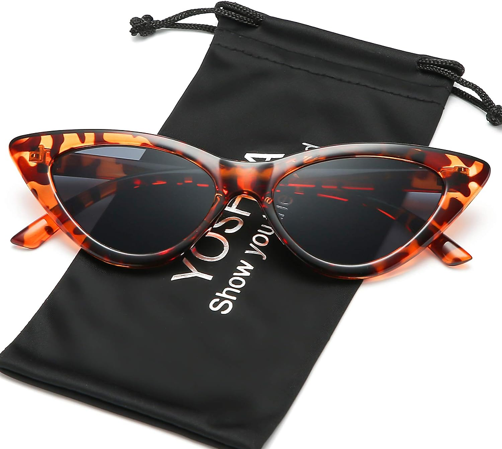 Thumbnail: Retro Vintage Narrow Cat Eye Sunglasses for Women Clout Goggles Plastic Frame