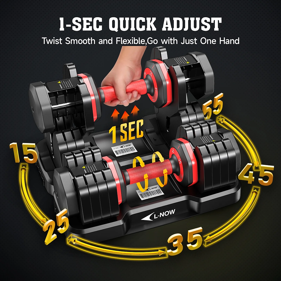 Thumbnail: 110LB Adjustable Dumbbells with High Quality Tray 15Lb to 55Lb Adjustable Dumbbe