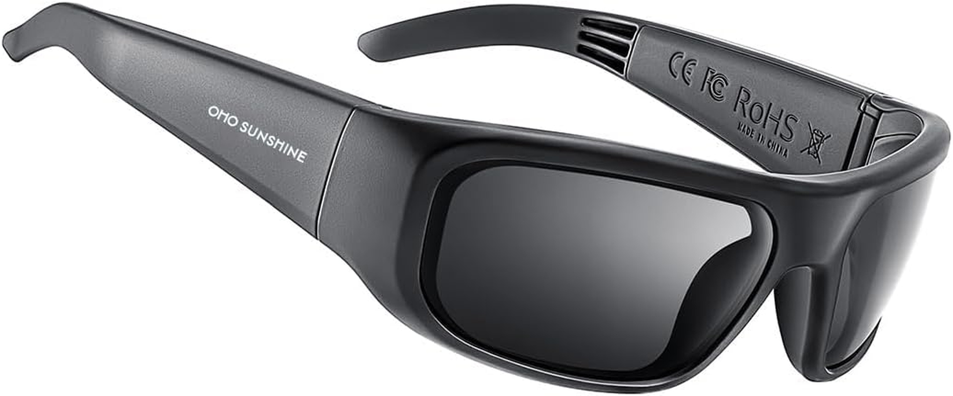 OHO Sport Open‑Ear Smart Glasses, Impact‑Resistant Bluetooth Sunglasses