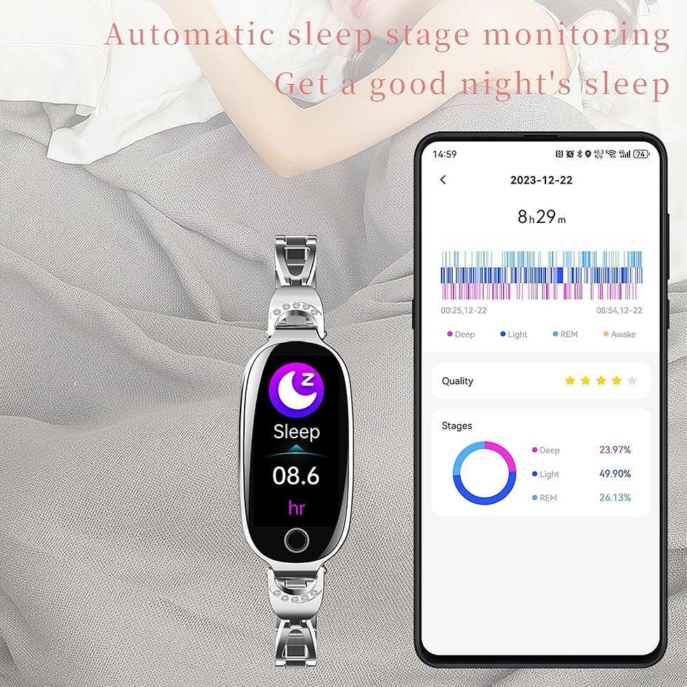 Thumbnail: Fitness Trackers for Women Smart Watch Fitness Watch with Sleep Monitoring Heart