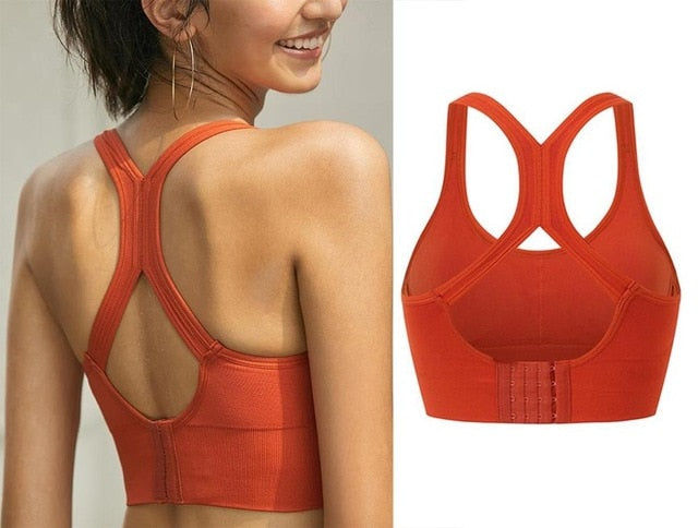 Thumbnail: Sexy Sports Bra Solid Back Yoga Tank Top Women Fitness Dry Vest
