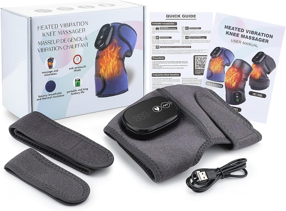 Thumbnail: Cordless Heated Knee Massager, FSA Eligible 3-In-1 Wearable Wrap for Knee, Elbow