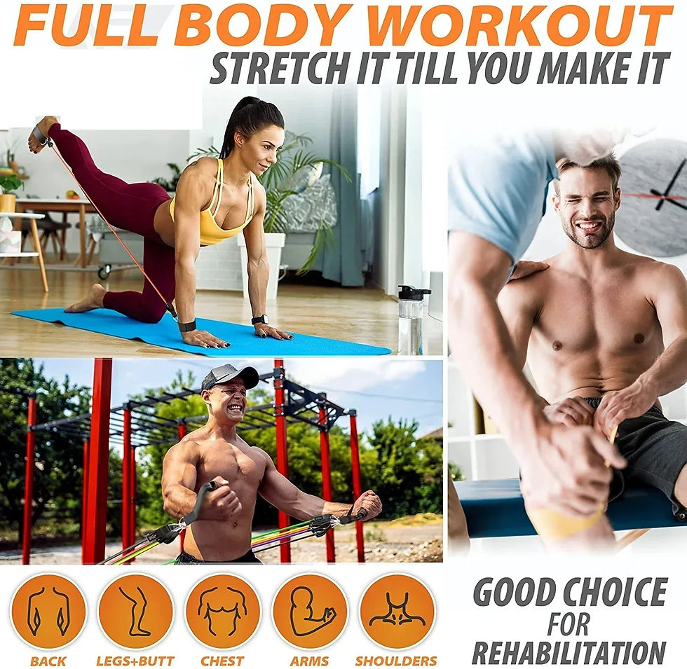 Thumbnail: 300lb Booty Resistance Band Set with Dumbbell Harness - Home Gym Workout