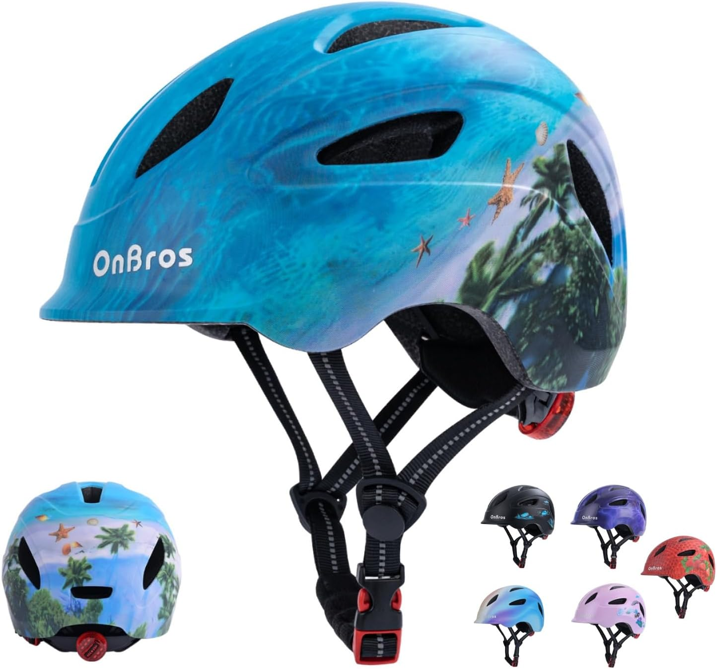 Kids Bike Helmet, Onbros Kid Bicycle Helmet for Girls and Boys with Light Lightw