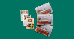 Charles & Fenner Interior Stylists marketing brochure and postcard