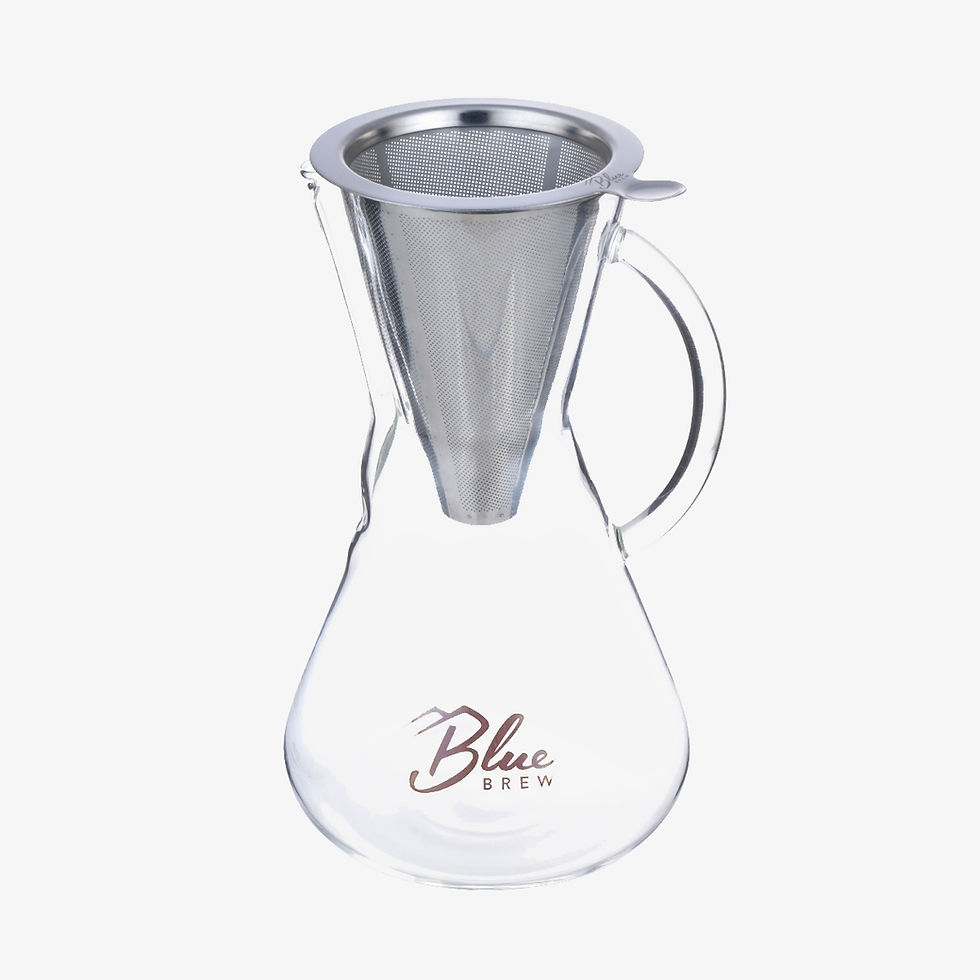 Blue Brew-Pour Over Coffee Maker with permanent stainless filter