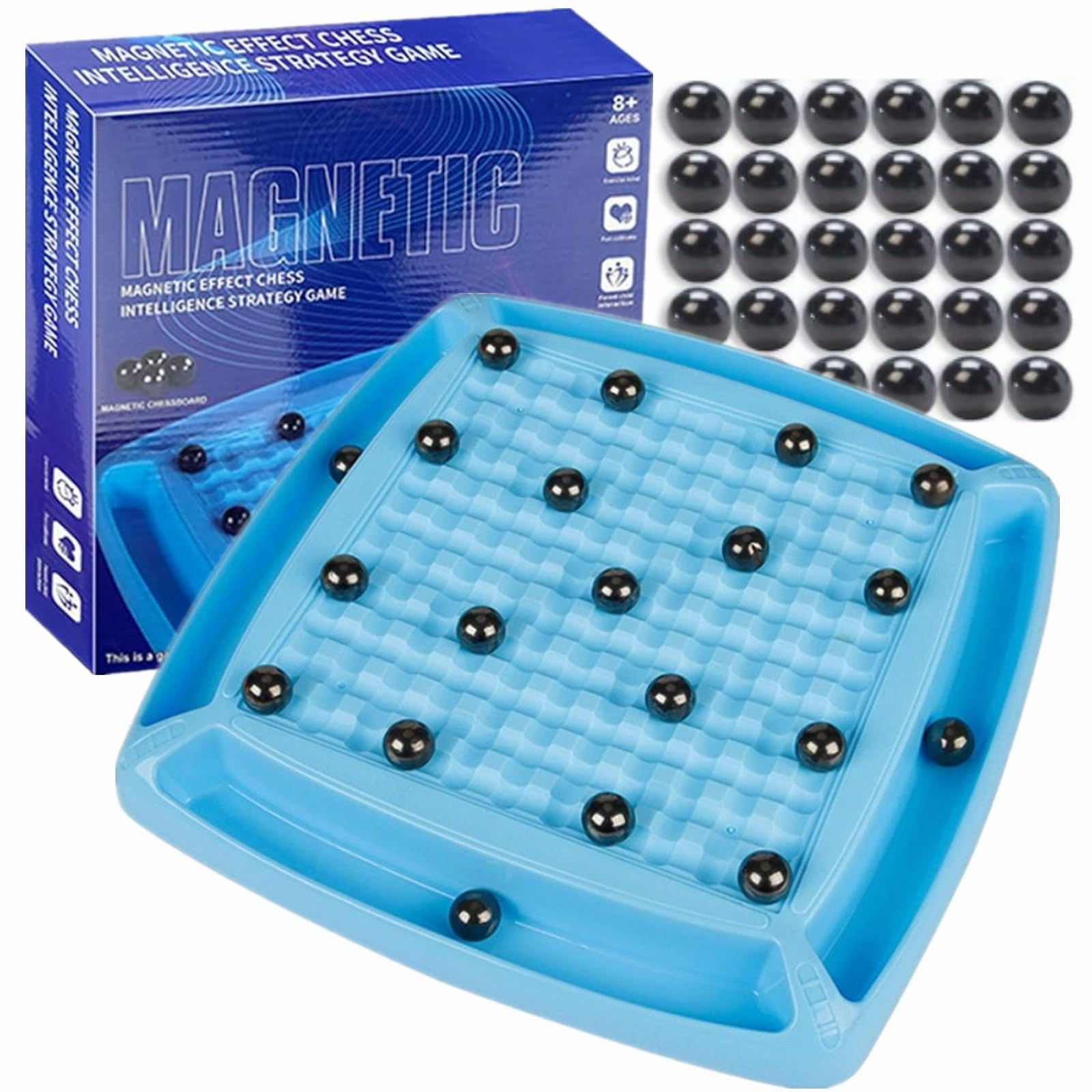 Magnetic Chess Game Portable Magnetic Chess Game with Stones - 30 Stones Fun Tab