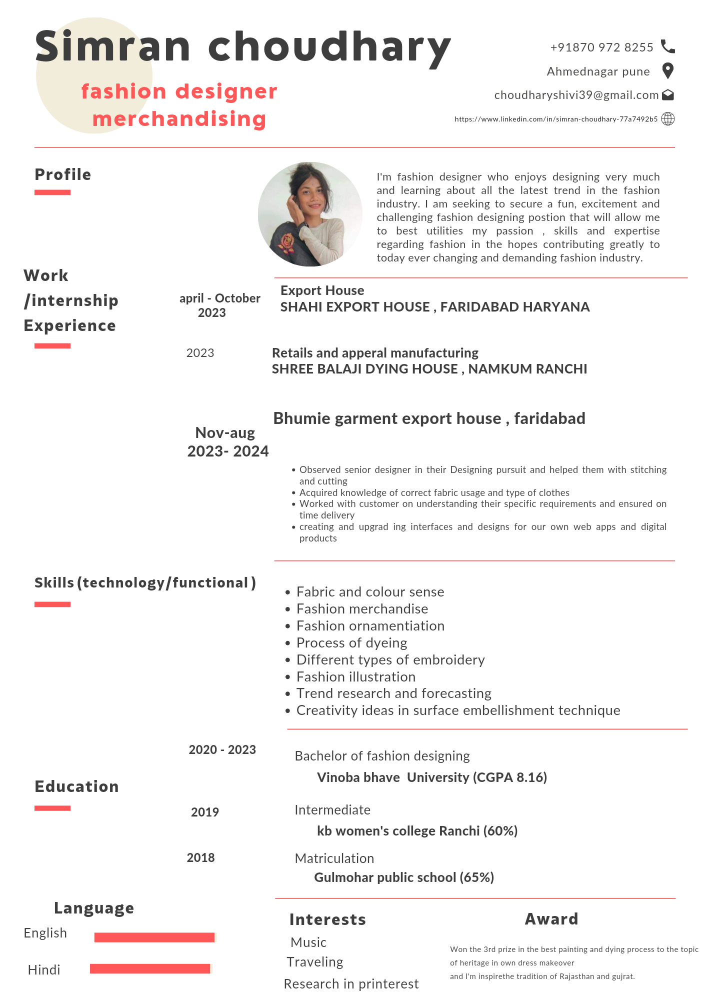 Simran choudhary - Personal Stylist in Pune in Pune