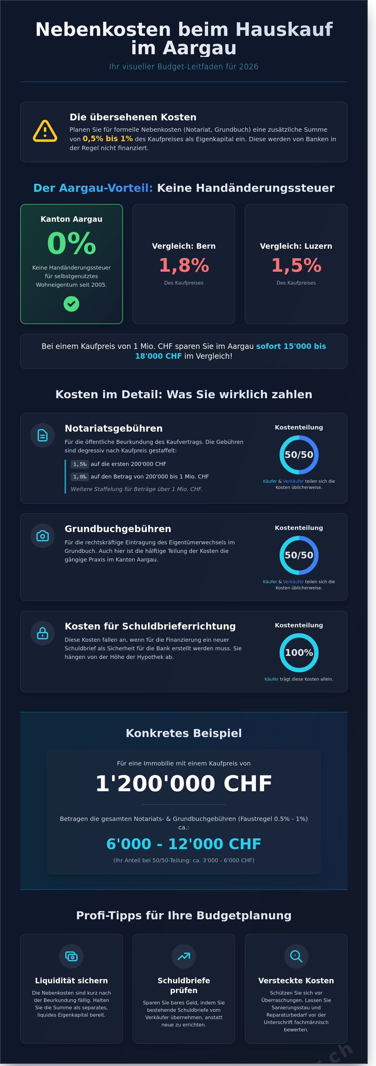 Nebenkosten hauskauf aargau